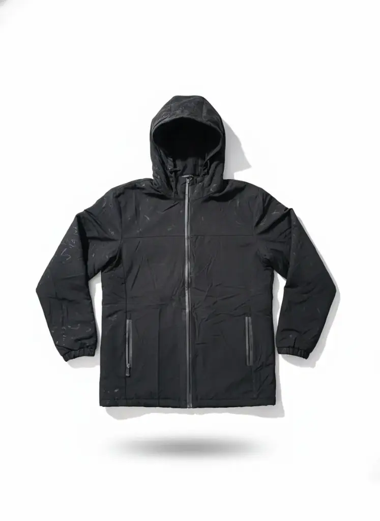 Black Mottled Hooded Jacket (Unisex)