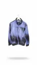 Electric Dreams: Glossy Purple-Black Gradient Bomber Jacket