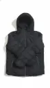 Core Warmth: Essential Black Hooded Puffer Jacket