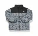Mood Swings: Puffer Jacket with Distressed Smiley Print