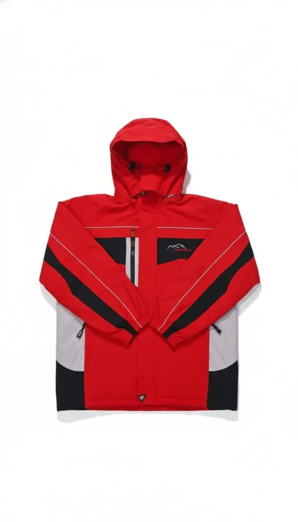 Alpine Racer: Red, Black & Gray Technical Ski Jacket