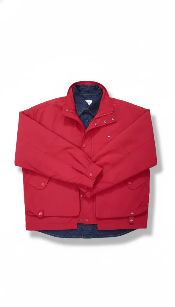 90s Nautical Prep: Vintage Red Heritage Sailing Jacket