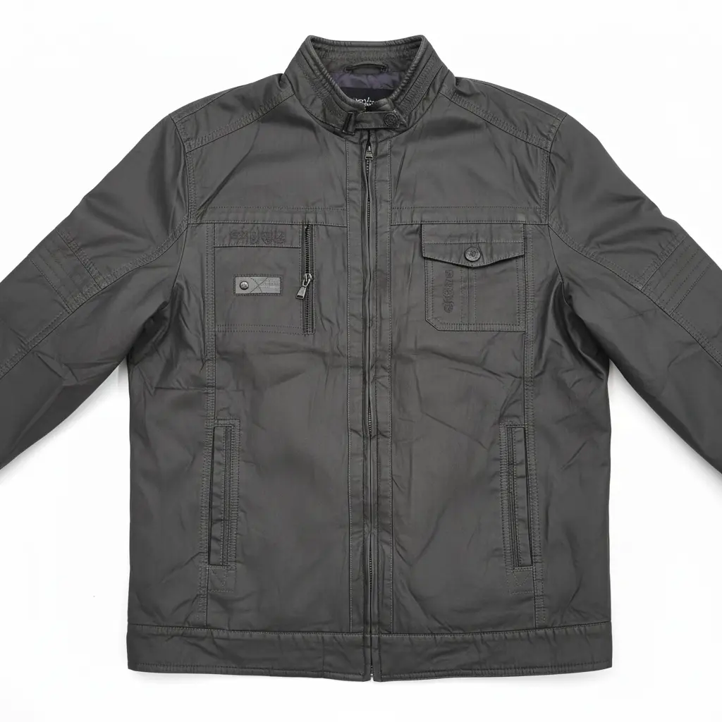 Urban Explorer: Premium Black/Charcoal Moto Field Jacket