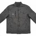 Urban Explorer: Premium Black/Charcoal Moto Field Jacket