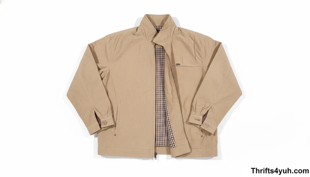 🍂 Grandpa Core Gold: Tan Corduroy-Style Harrington 🍂
